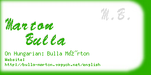 marton bulla business card